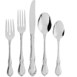 imageOneida BabyChild Chateau 6Piece Progress Flatware Set Silver5Piece Flatware Set