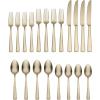 imageOneida Aptitude Everyday Flatware Dinner Knives Set of 6  180 Stainless Steel Silverware Set Dishwasher Safe20Piece Flatware Set  Champagne Satin