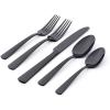 imageOneida Aptitude Everyday Flatware Dinner Knives Set of 6  180 Stainless Steel Silverware Set Dishwasher Safe20Piece Flatware Set  Glossy Midnight