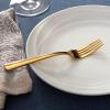 imageOneida Aptitude Everyday Flatware Dinner Knives Set of 6  180 Stainless Steel Silverware Set Dishwasher Safe20Piece Flatware Set  Gold