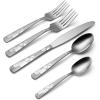 imageOneida Quadratic 20 Piece Everyday Flatware Set Service for 4 180 Stainless Steel Silverware Set36 x 63 x 103 inches