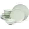 imageOneida 897393 Roseto 12Piece Dinnerware Set French BlueSoft Sage