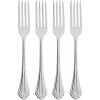 imageOneida Marquette Fine Flatware Salad Forks Set of 4 188 Stainless Steel Silverware Set Dishwasher Safe Silver