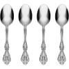 imageOneida Michelangelo Fine Flatware Teaspoons Set of 4  1810 Stainless Steel Silverware Set Dishwasher SafeDinner Spoons  Set of 4