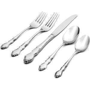 imageOneida 2766004C Dover Fine Flatware Dinner Spoons Set Of 445Piece Flatware Set
