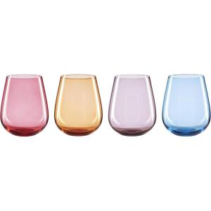 imageOneida 895929 True Colors Cocktail Glasses Set Of 4Stemless Wine Glasses  Set of 4