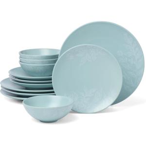 imageOneida 897393 Roseto 12Piece Dinnerware Set French BlueFrench Blue
