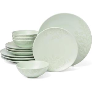 imageOneida 897393 Roseto 12Piece Dinnerware Set French BlueSoft Sage