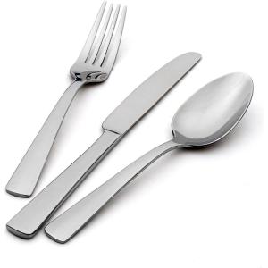 imageOneida Aptitude Everyday Flatware Dinner Knives Set of 6  180 Stainless Steel Silverware Set Dishwasher Safe3Piece Childs Flatware Set