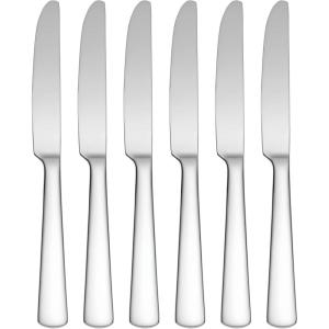 imageOneida Aptitude Everyday Flatware Dinner Knives Set of 6  180 Stainless Steel Silverware Set Dishwasher SafeDinner Knives  Set of 6 Steel