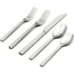 imageOneida Chefs Table Champagne 20 Piece Everyday Flatware Set Service for 4 180 Stainless Steel Silverware SetService for 8
