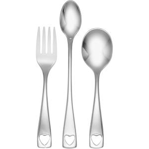 imageOneida Little Love 6 Piece Fine Flatware Progress 1810 Stainless Steel Silverware Set3Piece Flatware Set  Little Love