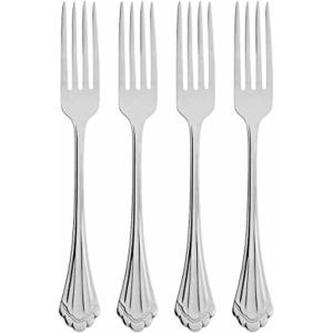 imageOneida Marquette Fine Flatware Salad Forks Set of 4 188 Stainless Steel Silverware Set Dishwasher Safe Silver