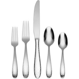 imageOneida Reyna 20 Piece Set Service for 4 180 Stainless Steel Silverware Set Dishwasher Safe45Piece Flatware Set