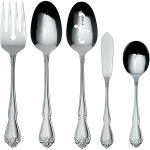 imageOneida True Rose Everyday Flatware Dinner Knives Set of 45 Piece Set