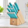 imageHampton Forge EpicurePistachio17Piece BlockSet 17Piece Pistachio15Piece Cutlery Set  Aqua