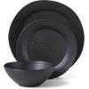 imageOneida White Ridge Piece Dinnerware Set 12 Count First Apartment Back To CollegeBlack