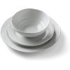 imageOneida White Ridge Piece Dinnerware Set 12 Count First Apartment Back To CollegeWhite