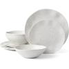 imageOneida 895951 Terrazzo Melamine Cream 12 Piece Dinnerware Set Lightweight Melamine MaterialCream