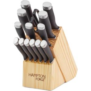 imageHampton Forge EpicurePistachio17Piece BlockSet 17Piece Pistachio15Piece Cutlery Set