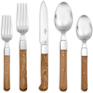 imageHampton Forge Sfs51L04Wb Lynden Set Of 4 Olive Wood Steak Knives5Piece Set