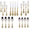 imageOneida F100005A Golden Michelangelo 5 Piece Fine Flatware Set Service For 120Piece Flatware Set