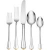 imageOneida Golden Juilliard 5 Piece Fine Flatware Set 1810 Stainless Service for 1Silver