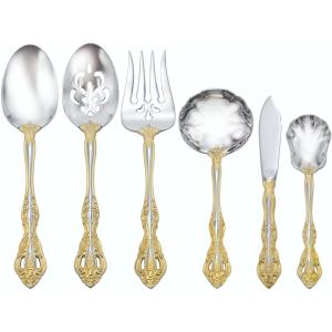 imageOneida F100005A Golden Michelangelo 5 Piece Fine Flatware Set Service For 16Piece Flatware Set