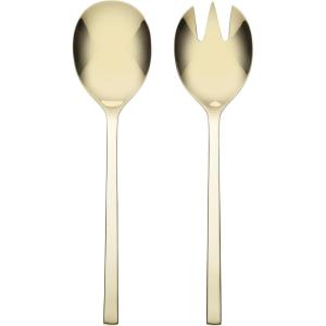 imageOneida 895334 Allay Champagne Everyday Flatware 2 Piece Serving Spoon SetSalad Server Set  Champagne