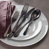 imageOneida 894805 Kenbrook Black Tumbled 20 Piece Everyday Flatware Set Service For 4Black