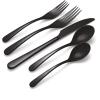 imageOneida 894805 Kenbrook Black Tumbled 20 Piece Everyday Flatware Set Service For 4Black