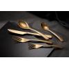 imageOneida 894805 Kenbrook Black Tumbled 20 Piece Everyday Flatware Set Service For 4Champagne