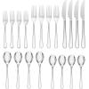 imageOneida 894805 Kenbrook Black Tumbled 20 Piece Everyday Flatware Set Service For 4Stainless Steel