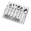 imageOneida Service for 8 Madeline 51 Piece Everyday Flatware Caddy 180 Stainless Steel Silverware Set51Piece Flatware Caddy