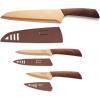 imageHampton Forge Raintree Copper 13 Piece Block Set BrownWood3Piece Cutlery Set Clamshell Packaging