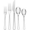 imageOneida 894805 Kenbrook Black Tumbled 20 Piece Everyday Flatware Set Service For 4Stainless Steel