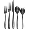 imageOneida 894808 Storm Champagne 20 Piece Everyday Flatware Set Service For 4Black
