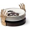 imageOneida 897876 Vintro Halloween Tidbit Plates With Holder Set Of 4