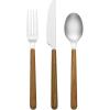 imageOneida 898350 247 Outdoor Living 12Piece Flatware Set MirrorFaux Wood