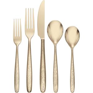 imageOneida 894808 Storm Champagne 20 Piece Everyday Flatware Set Service For 4Champagne