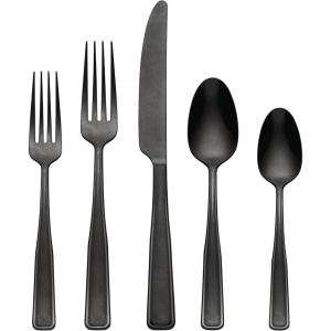 imageOneida 896756 Reid Satin 20 Piece Flatware Set20Piece Flatware Set  Black