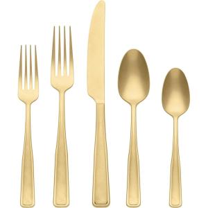 imageOneida 896756 Reid Satin 20 Piece Flatware Set20Piece Flatware Set  Vintage Champagne