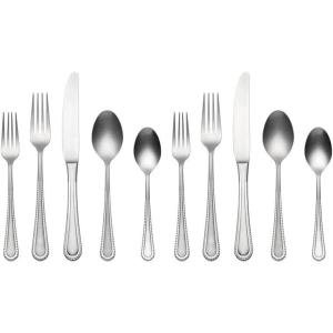 imageOneida 896764 Hartwell Vintage Tumbled 42 Piece Flatware Set42 Count Pack of 2