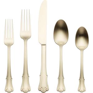 imageOneida 896766 James Street Mirror 20 Piece Flatware SetChampagne