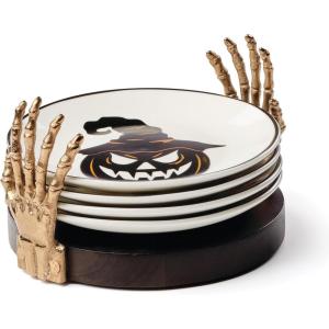 imageOneida 897876 Vintro Halloween Tidbit Plates With Holder Set Of 4