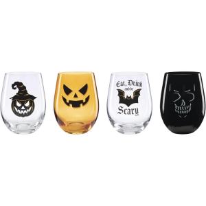 imageOneida 897987 Vintro Halloween Stemless Wine Glasses Set Of 4