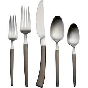 imageOneida B1010020Al20 Adjacent Midnight 20 Piece Everyday Flatware Set Service For 420Piece Flatware Set  Midnight