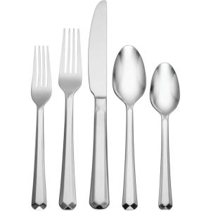 imageOneida Chroma 65 Piece Fine Flatware Set Service for 12 1810 Stainless Steel Silverware Set Dishwasher Safe65pc
