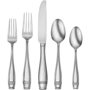 imageOneida Ellis 42 Piece Everyday Flatware Service for 8 180 Stainless Steel Silverware SetService for 4