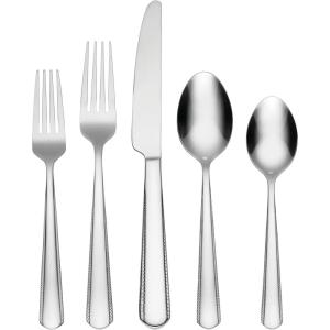 imageOneida Gable 42 Piece Everyday Flatware Set Service for 8 180 Stainless SteelService for 8